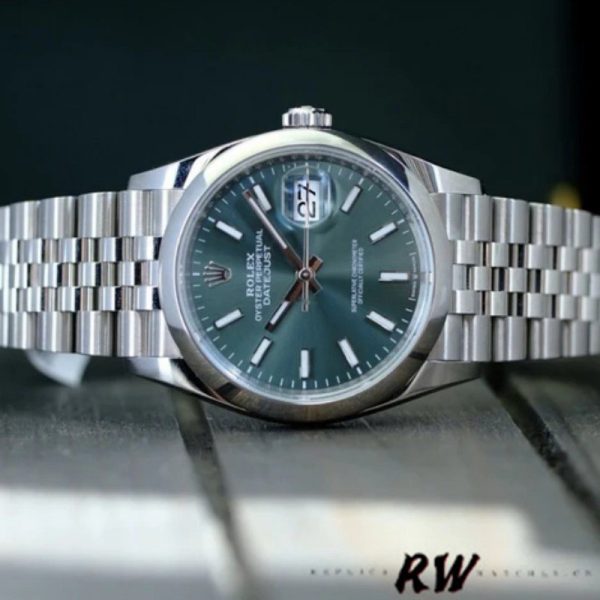 Rolex Datejust 126200 Green Index Dial Jubilee Bracelet 36MM Unisex Replica Watch - Image 4