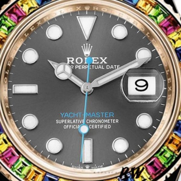 Rolex Yacht Master 116695 Black Rubber Strap Grey Dial 40MM Mens Replica Watch - Image 4