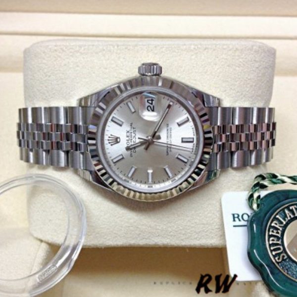 Rolex Datejust 279174 Stainless Steel Silver Index Dial 28mm Lady Replica Watch - Image 4