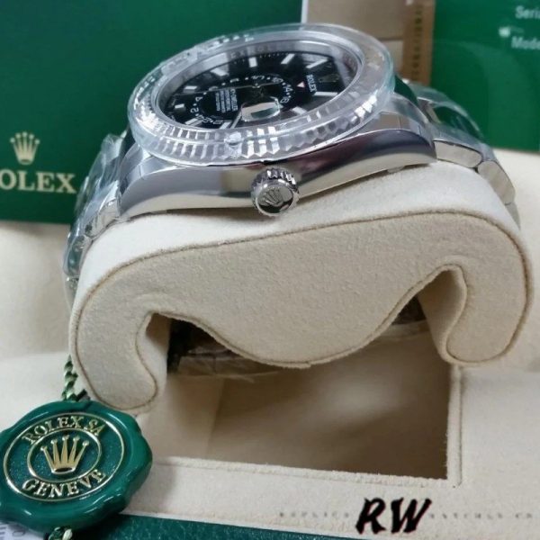 Rolex Sky-Dweller 326934 Stainless Steel Black Dial 42MM Mens Replica Watch - Image 3