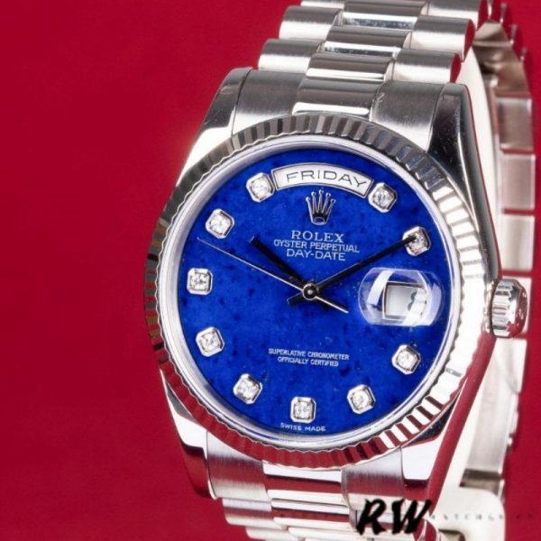 Rolex Day-Date 118239 Diamond Lapis Lazuli Blue Dial 36mm Unisex Replica Watch - Image 2
