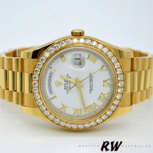 Rolex Day-Date 118348 White Roman Numeral Dial 36mm Unisex Replica Watch - Image 3