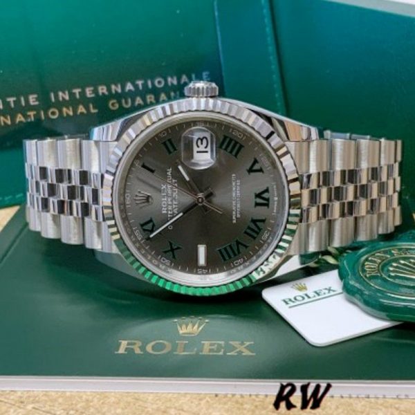 Rolex Datejust 126234 Slate Grey Wimbledon Dial 36MM Unisex Replica Watch - Image 3