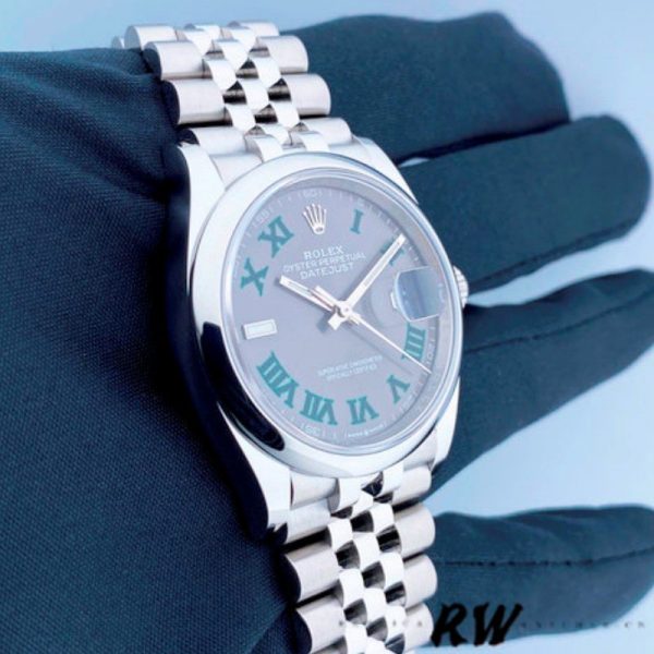 Rolex Datejust 126200 Grey Wimbledon dial Stainless Steel 36MM Unisex Replica Watch - Image 3