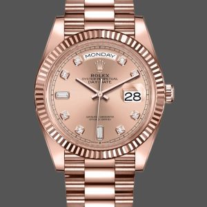Rolex Day-Date 128235 Everose Gold Pink Rose Dial 36MM Unisex Replica Watch