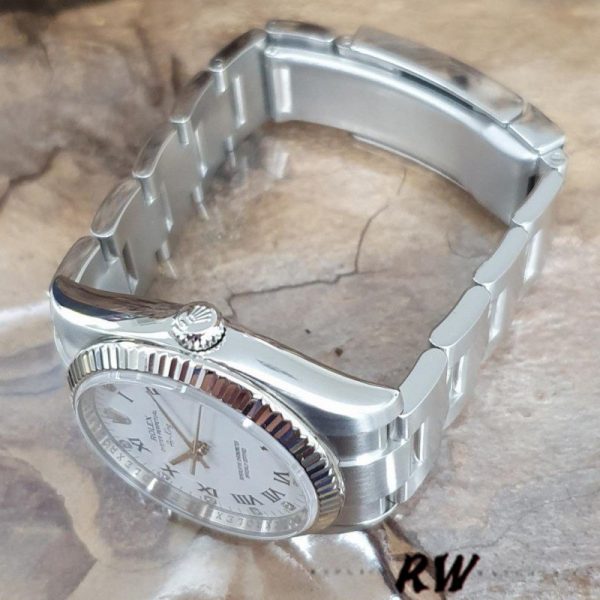 Rolex Oyster Perpetual Air-King 114234 White Diamond Dial 34mm Unisex Replica Watch - Image 4