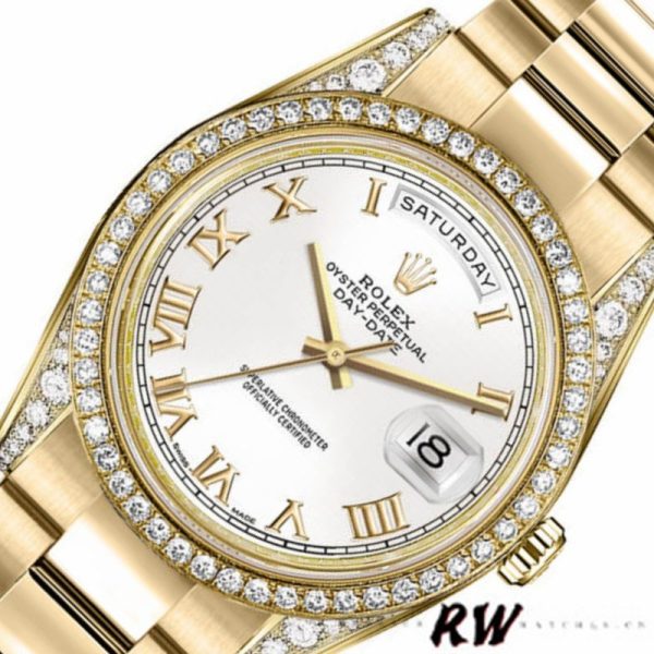 Rolex Day-Date 118388 White Roman Numeral Dial 36MM Unisex Replica Watch - Image 2