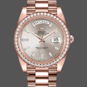 Rolex Day-Date 228345RBR Sundust Diamond Dial Diamond Bezel 40mm Mens Replica Watch