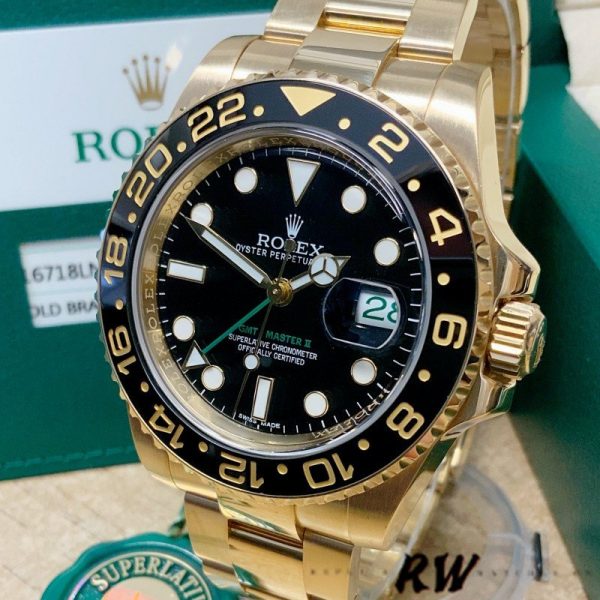 Rolex GMT Master II 116718LN Oyster Bracelet Black Dial 40mm Mens Replica Watch - Image 2