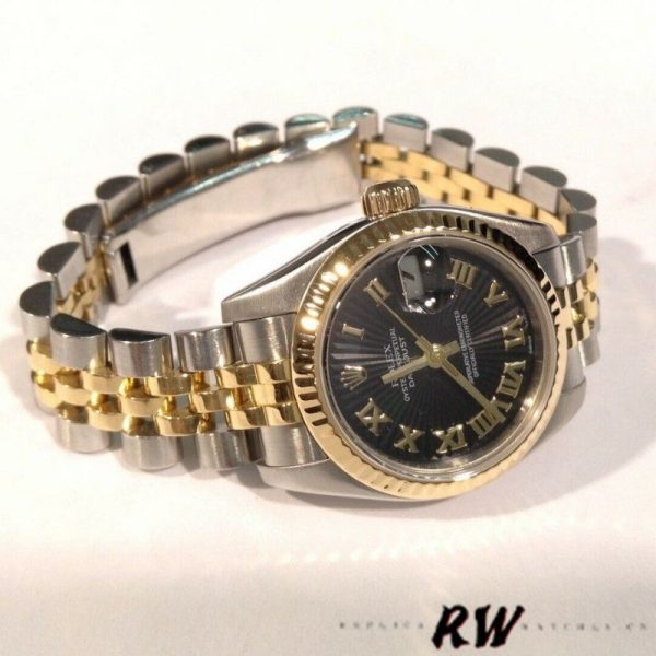 Rolex Datejust 179173 Sunbeam Silver Dial Fluted Bezel 26MM Lady Replica Watch - Image 3