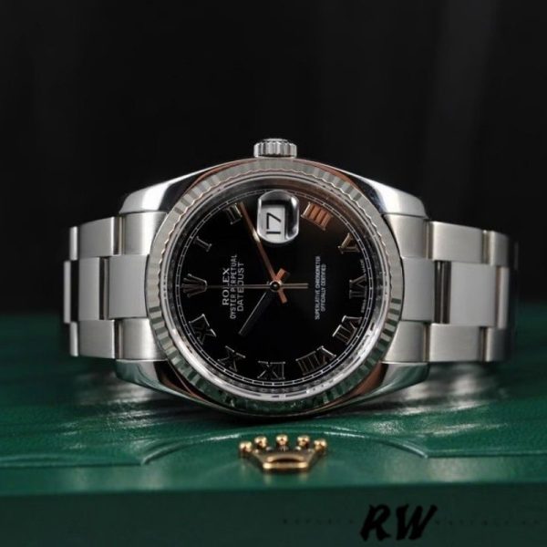 Rolex Datejust 116234 Roman Numeral Black Dial 36mm Unisex Replica Watch - Image 3