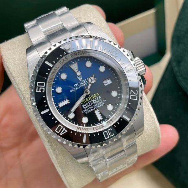 Rolex Sea-Dweller Deepsea 126660 Stainless Steel Black Blue Dial 44MM Mens Replica Watch - Image 3