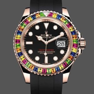 Rolex Yacht Master 116695 Black Rubber Strap Black Dial 40MM Mens Replica Watch