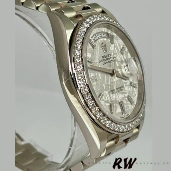 Rolex Day-Date 228349RBR Meteorite Dial Diamond Bezel 40mm Mens Replica Watch - Image 3