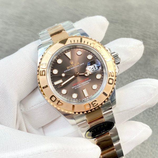 Rolex Yacht Master II 116621 Chocolate Dial Rose Gold 40mm Mens Replica Watch - Image 4