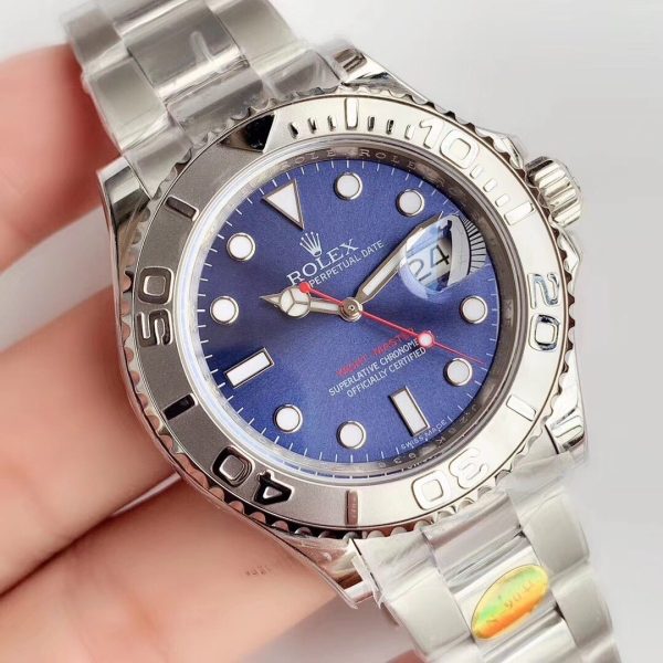 Rolex Yacht Master 126622 Platinum Bezel Blue Dial 40MM Mens Replica Watch - Image 4