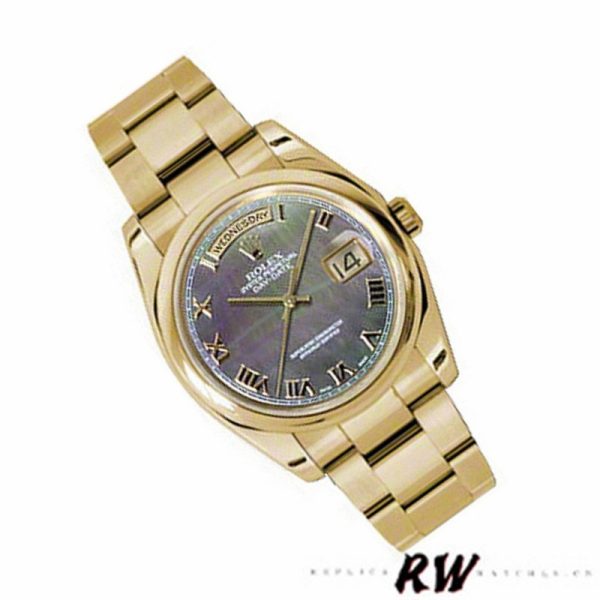 Rolex Day-Date 118238 Dark Mother of Pearl Diamond 36mm Unisex Replica Watch - Image 2