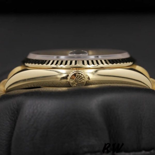 Rolex Day Date 118238 Black Dial Stainless Steel 36mm Mens Replica Watch - Image 4