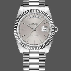 Rolex Day-Date 128239 White Gold Silver Index Dial 36MM Unisex Replica Watch