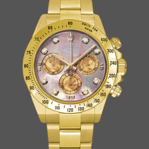 Rolex Cosmograph Daytona 116528 Black MOP Diamond Dial 40MM Mens Replica Watch