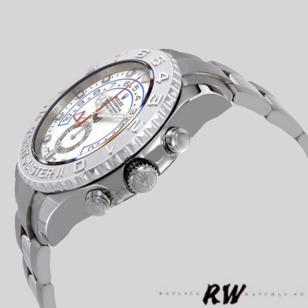 Rolex Yacht Master II 116689 White Dial Platinum 44mm Mens Replica Watch - Image 4