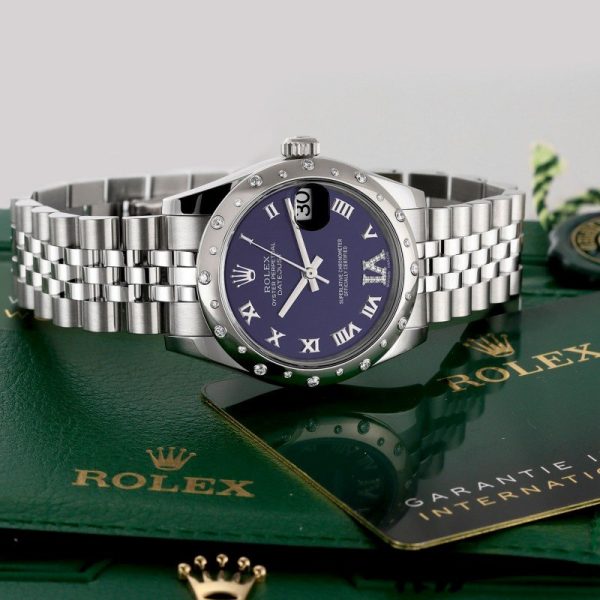 Rolex Datejust 178344 Purple Dial VI Diamonds 31MM Lady Replica Watch - Image 4