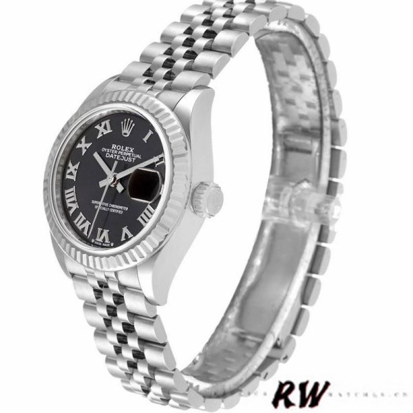 Rolex Datejust 279174 Stainless Steel Dark Grey Roman Dial 28mm Lady Replica Watch - Image 3