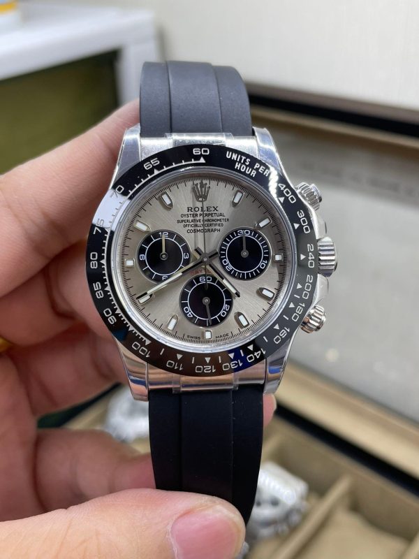 Rolex Daytona 116519 Black Dial Black Rubber strap 40mm Mens Replica Watch - Image 3