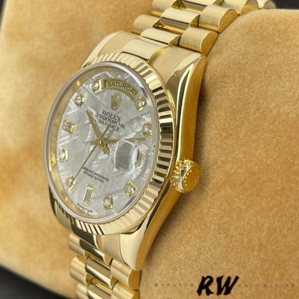 Rolex Day-Date 118238 Diamond Meteorite Dial 36mm Unisex Replica Watch - Image 3