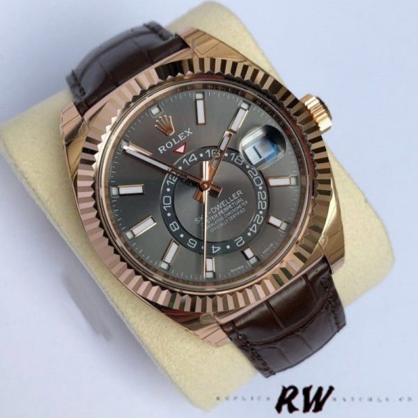Rolex Sky-Dweller 326135 Dark Rhodium Dial 42MM Mens Replica Watch - Image 2