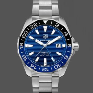 Tag Heuer Aquaracer Automatic GMT Steel WAY201T. BA0927 Blue 43mm
