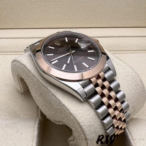 Rolex Datejust 126301 Rose Gold Chocolate Brown Index Dial 41MM Mens Replica Watch - Image 4