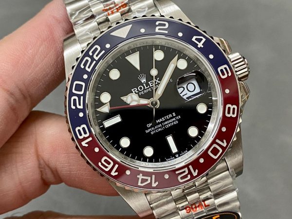 Rolex GMT-Master II 126710BLRO Stainless Steel Black Dial 40MM Mens Replica Watch - Image 4