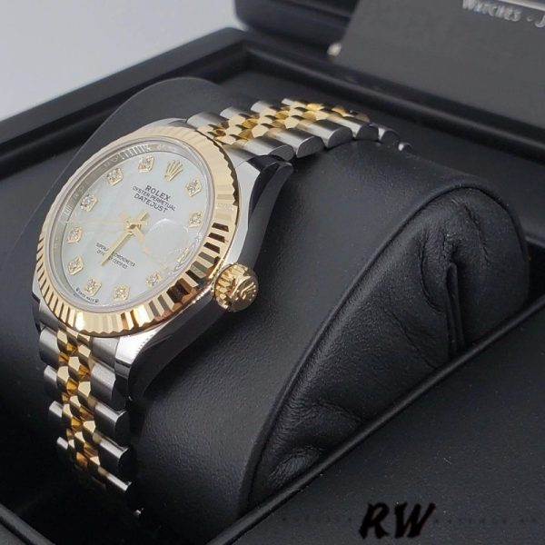 Rolex Datejust 279173 Mother Of Pearl Diamond Dial Fluted Bezel 28mm Lady Replica Watch - Image 4