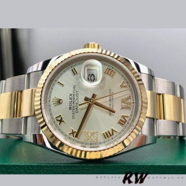 Rolex Datejust 126233 Silver Roman Numeral Dial 36MM Unisex Replica Watch - Image 4
