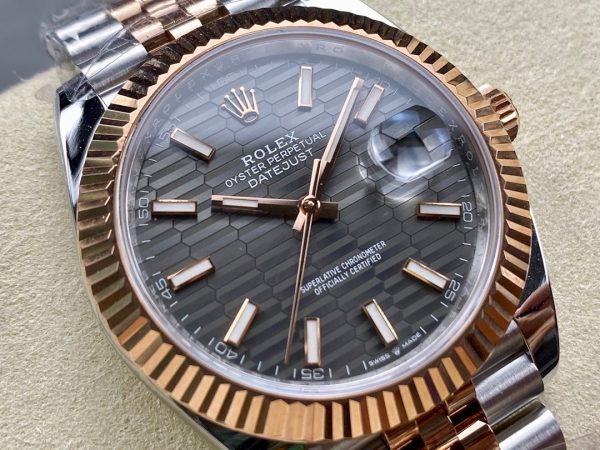 Rolex Datejust Grey Fluted Motif Dial m126331 0020 Mens Watch - Image 3