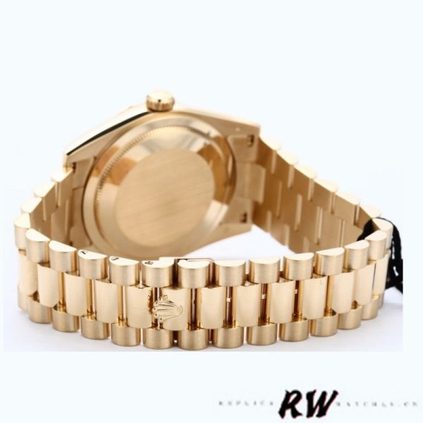 Rolex Day Date 118238 Yellow Gold Black Diamond Dial 36mm Mens Replica Watch - Image 4