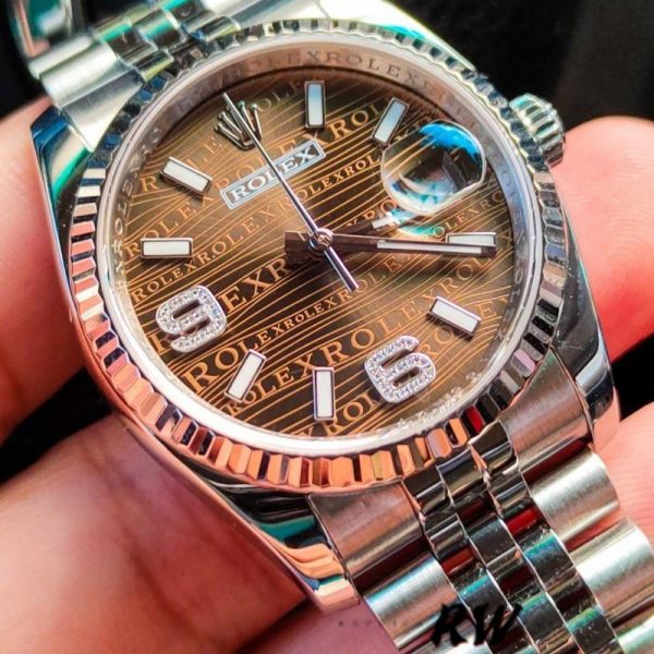 Rolex Datejust 116234 Stainless Steel Case Bronze Dial 36mm Unisex Replica Watch - Image 2