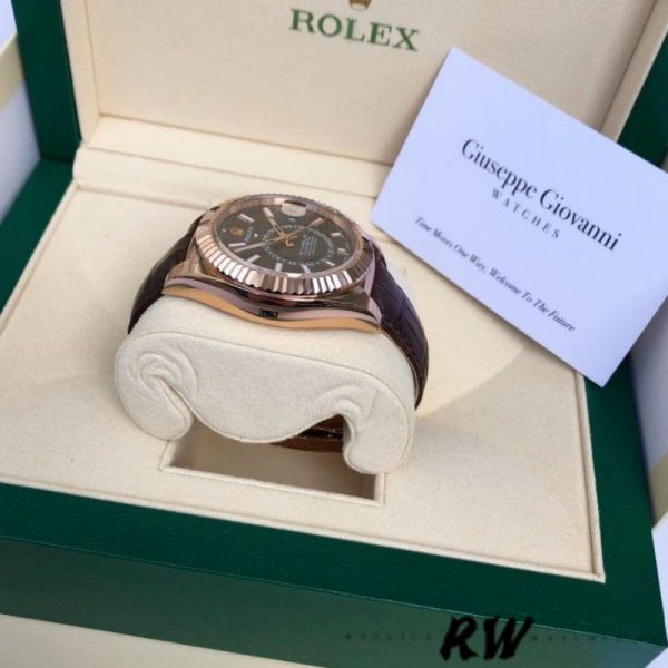 Rolex Sky-Dweller 326135 Dark Rhodium Dial 42MM Mens Replica Watch - Image 4