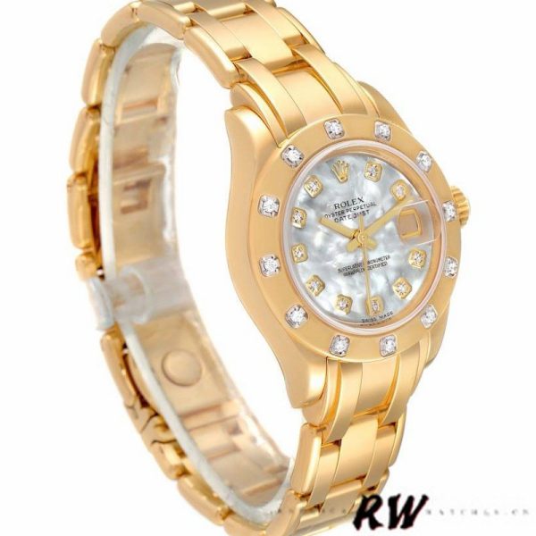 Rolex Pearlmaster 80318 MOP Diamond Dial 29MM Lady Replica Watch - Image 2