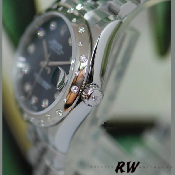 Rolex Datejust 178344 Blue Diamond Dial Jubilee Bracelet 31MM Lady Replica Watch - Image 3