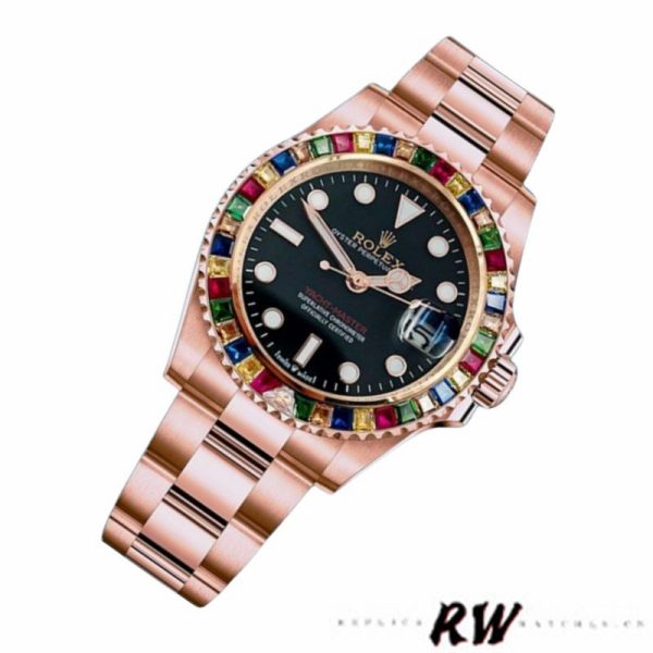 Rolex Yacht Master 116695 Everose Gold Black Dial 40MM Mens Replica Watch - Image 2