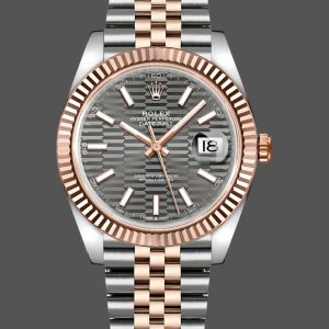 Rolex Datejust Grey Fluted Motif Dial m126331 0020 Mens Watch