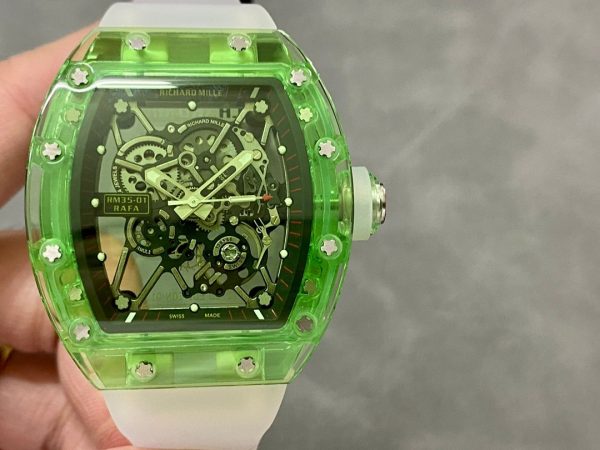 Richard Mille RM35-01 Transparent Tourbillon 1:1 Replica Watch - Image 3
