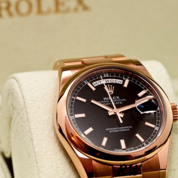 Rolex Day Date 118205 Black Dial 36mm Unisex Replica Watch - Image 2