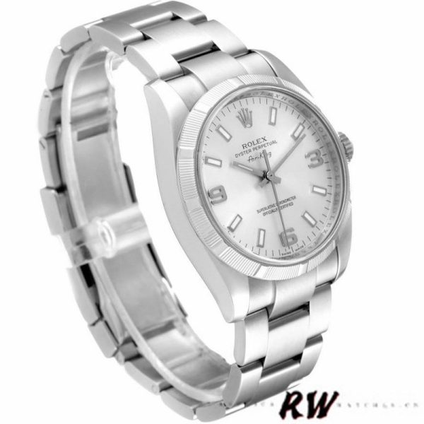Rolex Oyster Perpetual air-king 114210 Silver Dial 34mm Unisex replica watch - Image 2