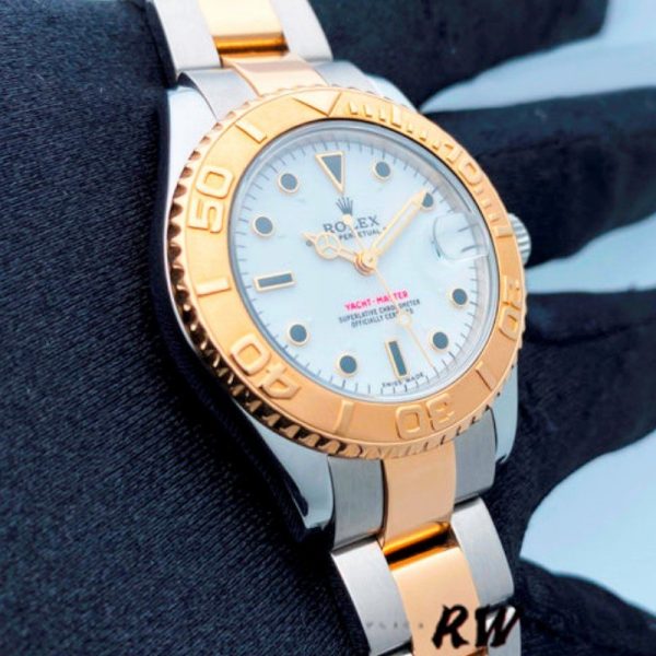 Rolex Yacht Master 168623 Steel Yellow Gold White Dial 35MM Unisex Replica Watch - Image 3