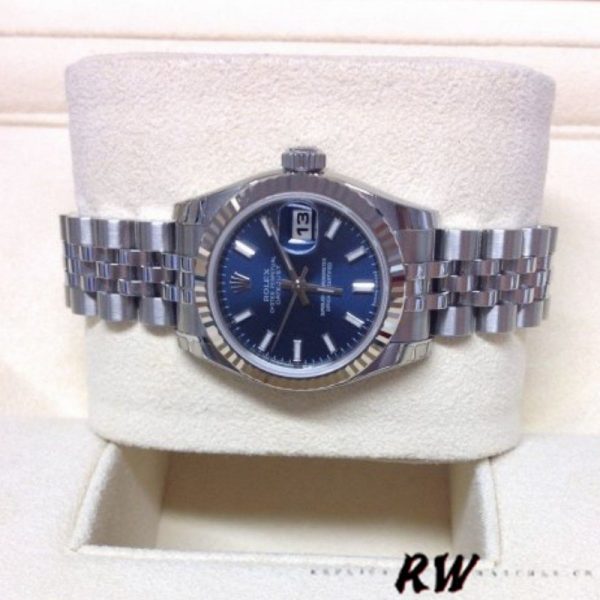 Rolex Datejust 179174 Blue Index Dial Fluted Bezel 26MM Lady Replica Watch - Image 4