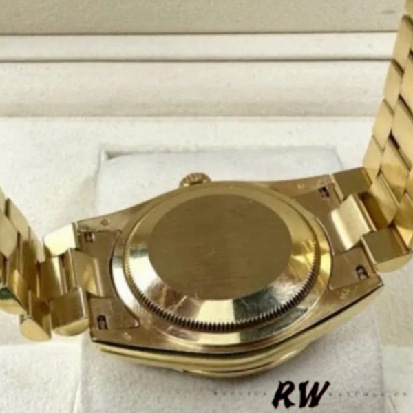 Rolex Day-Date 118388 Diamond Bezel White Dial 36MM Unisex Replica Watch - Image 4