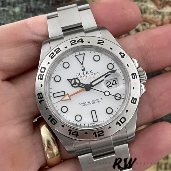 Rolex Explorer II 216570 Stainless Steel White Dial 42MM Mens Replica Watch - Image 3